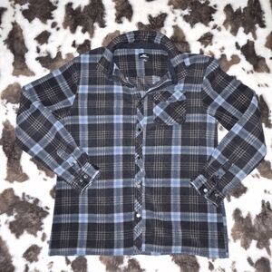 O’Neill Flannel Shacket Shirt Jacket Men’s XL Plaid Fleece Lined Overshirt Snap